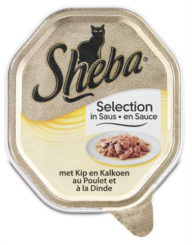 Sheba alu stukjes kip kalkoen in saus
