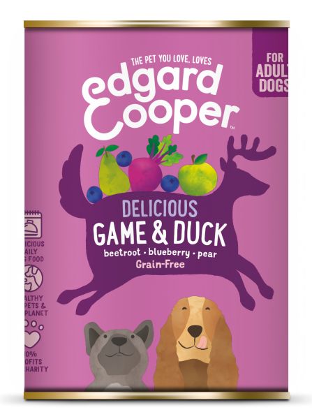 Edgard & cooper wild / eend blik graanvrij hondenvoer