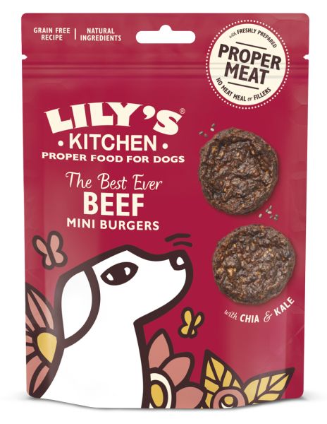Lily's kitchen dog the best ever beef mini burgers hondensnack