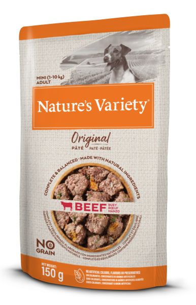 Natures variety original mini pouch beef hondenvoer