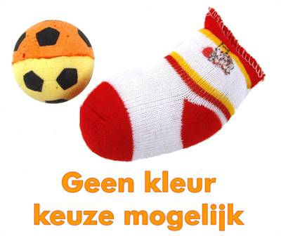 Boon kattenspeelgoed sponsvoetbal met sok